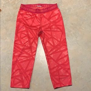 Pink under armour leggings